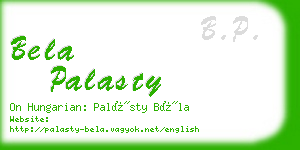 bela palasty business card